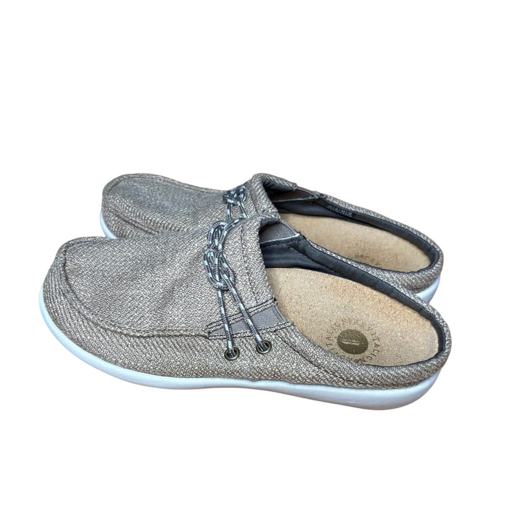 Revitalign Siesta Surf Orthotic Mules Clogs Canvas Bungee Slip On 6.5 NWOT